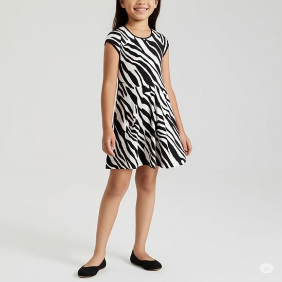My Michelle Girl's Zebra Sweater Dress, size medium - Picture 1 of 7